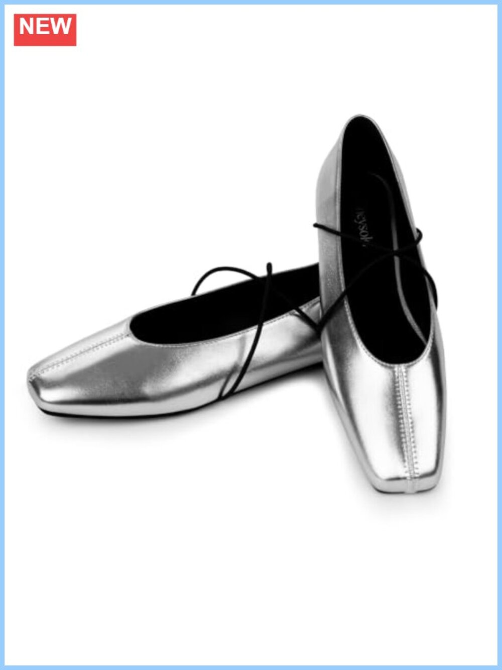 Crisscross Strap Square Toe Mary Jane Ballet Flats